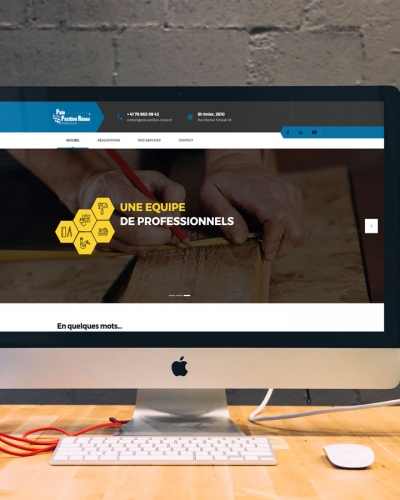 Simulation du site web