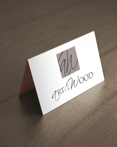 Logo ébénisterie d'art - Art is Wood - Quadri